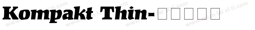 Kompakt Thin字体转换
